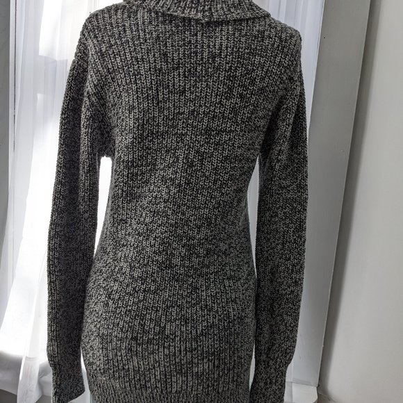 A&F small turtleneck knit sweater / dress marbled gray - Picture 2 of 3